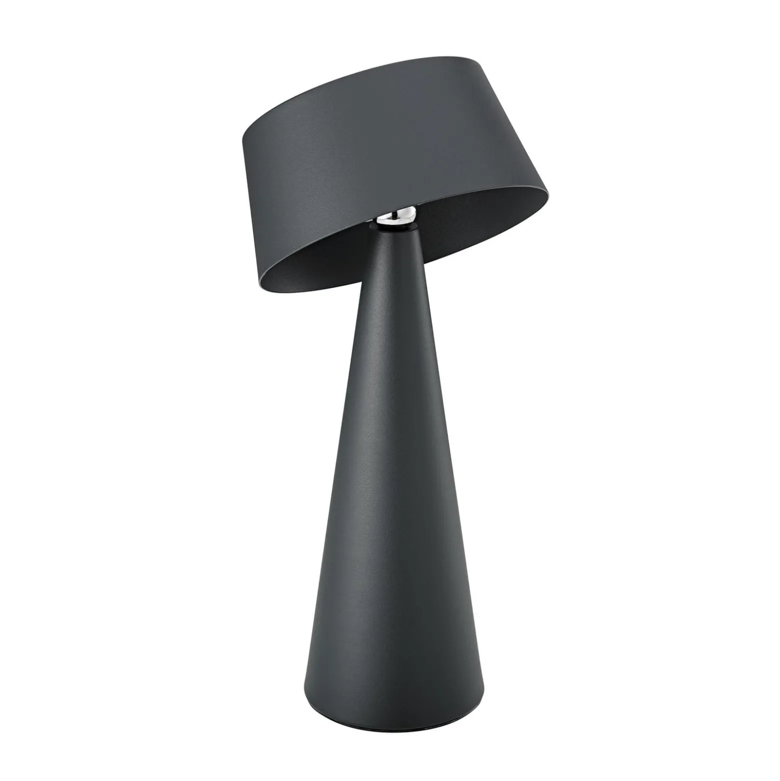 LED-Akku-Tischleuchte Solino, graphit, Solar/USB, 26 cm IP44