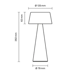 LED-Akku-Tischleuchte Solino, beige, Solar/USB, 26 cm, IP44