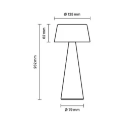 LED-Akku-Tischleuchte Solino, weiß, Solar/USB, 26 cm, IP44