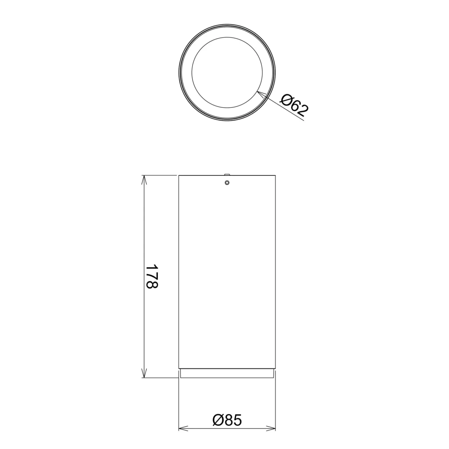 LED-Anbaudownlight Lucea 20 W schwarz