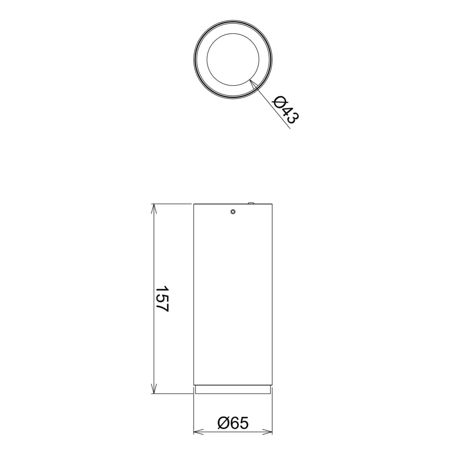 LED-Anbaudownlight Lucea 10 W schwarz