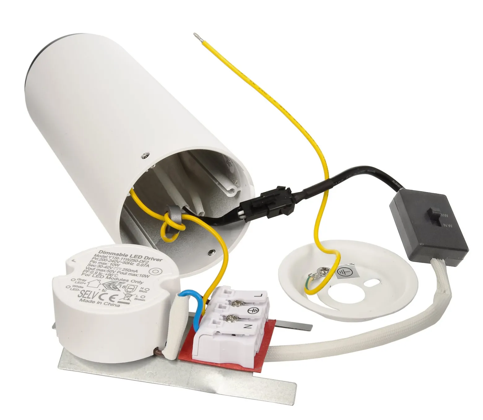 LED-Anbaudownlight Lucea 10 W weiß