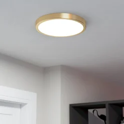 LED-Anbaupanel Fueva 5 IP20 830 messing Ø28,5cm