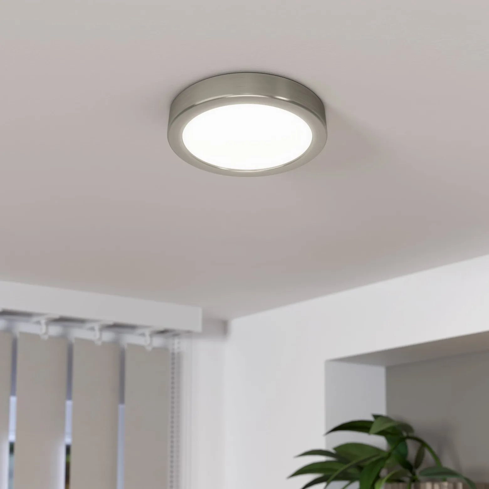 LED-Anbaupanel Fueva 5 IP20 830 nickel Ø16cm