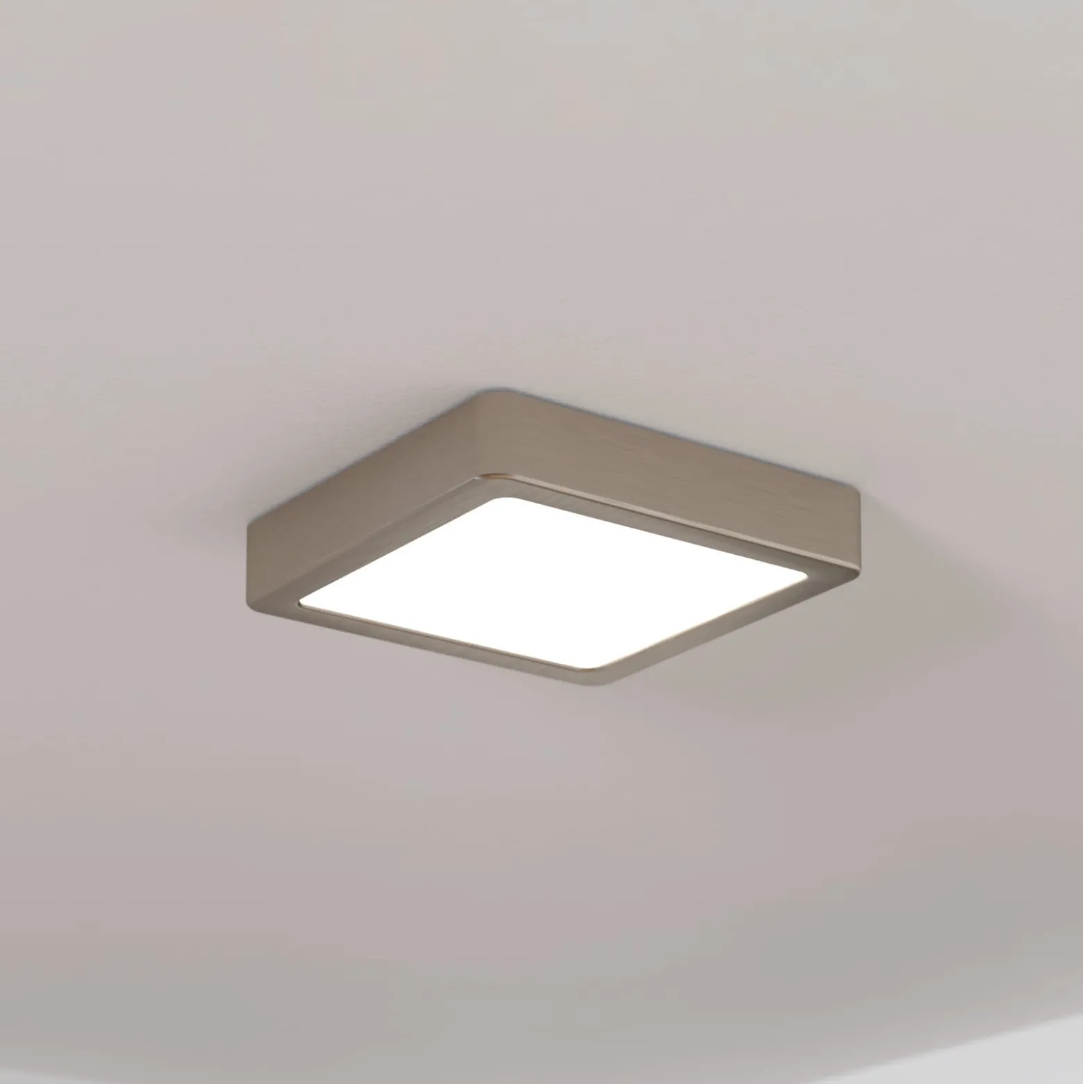 LED-Anbaupanel Fueva 5 IP20 830 nickel 16x16cm