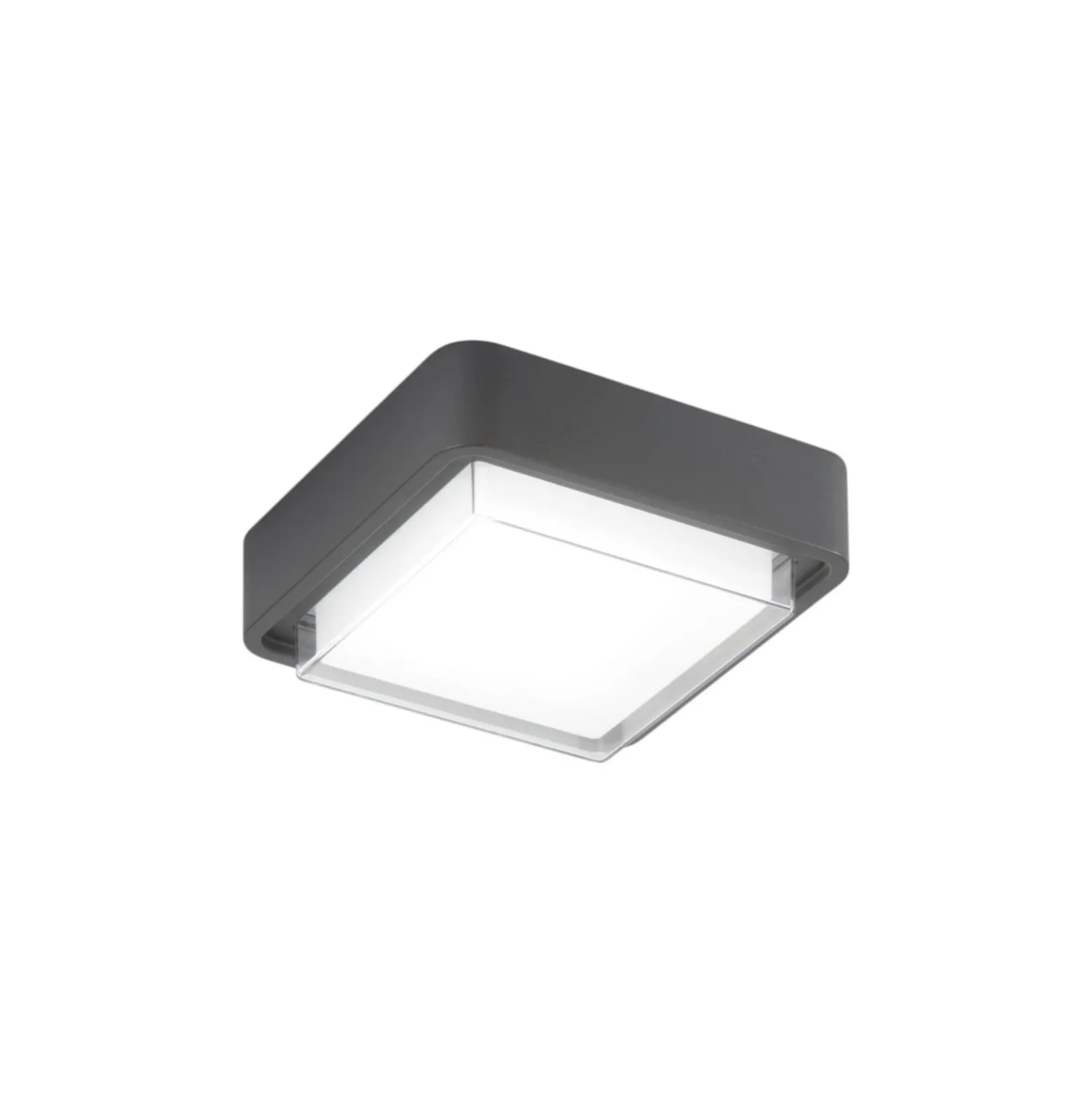 LED-Außendeckenleuchte Diuk, dunkelgrau, Metall, IP65
