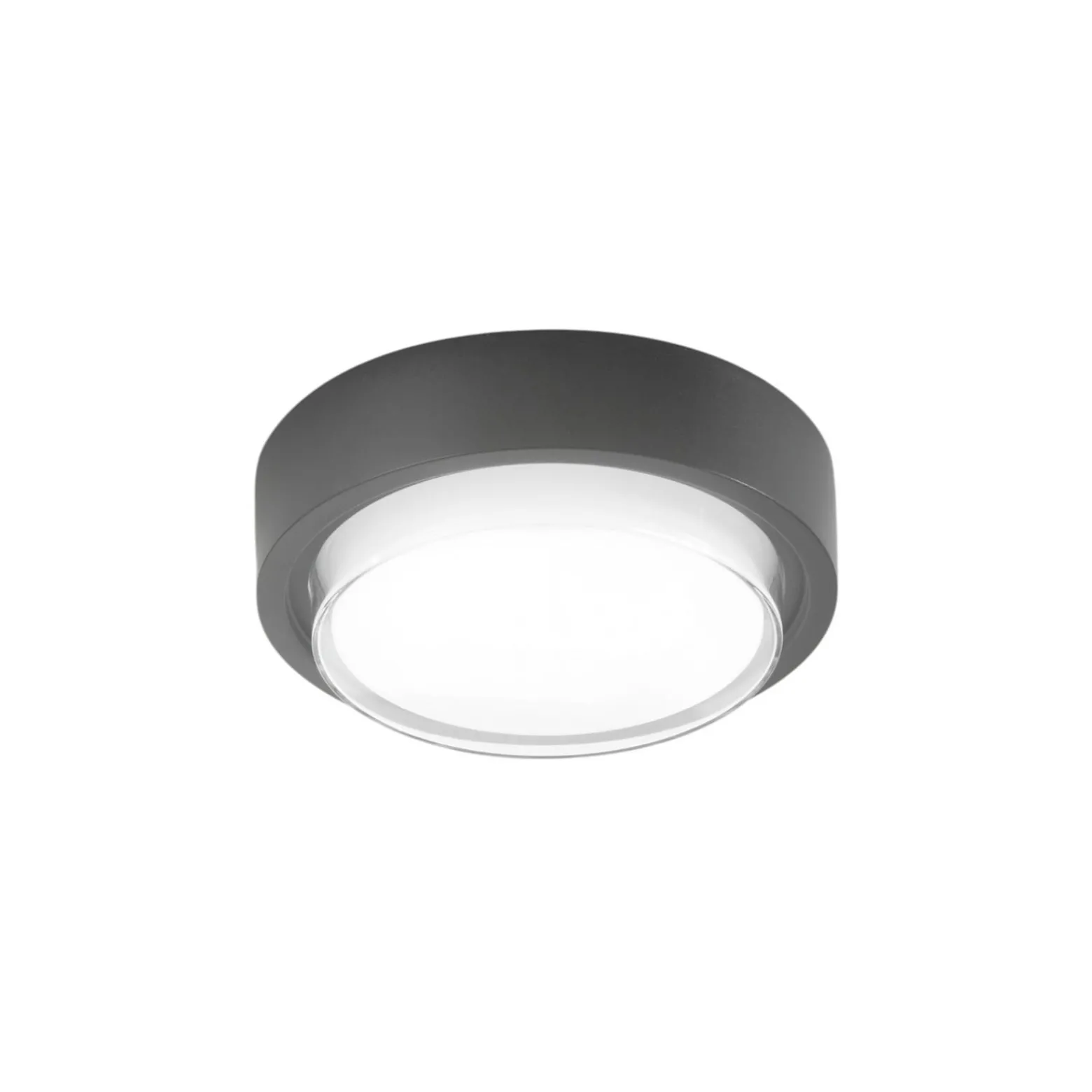 LED-Außendeckenleuchte Owen, dunkelgrau, Metall, 23 cm, IP65