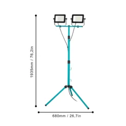 LED-Außenstrahler Avelar, schwarz/türkis, Höhe 193 cm Metall