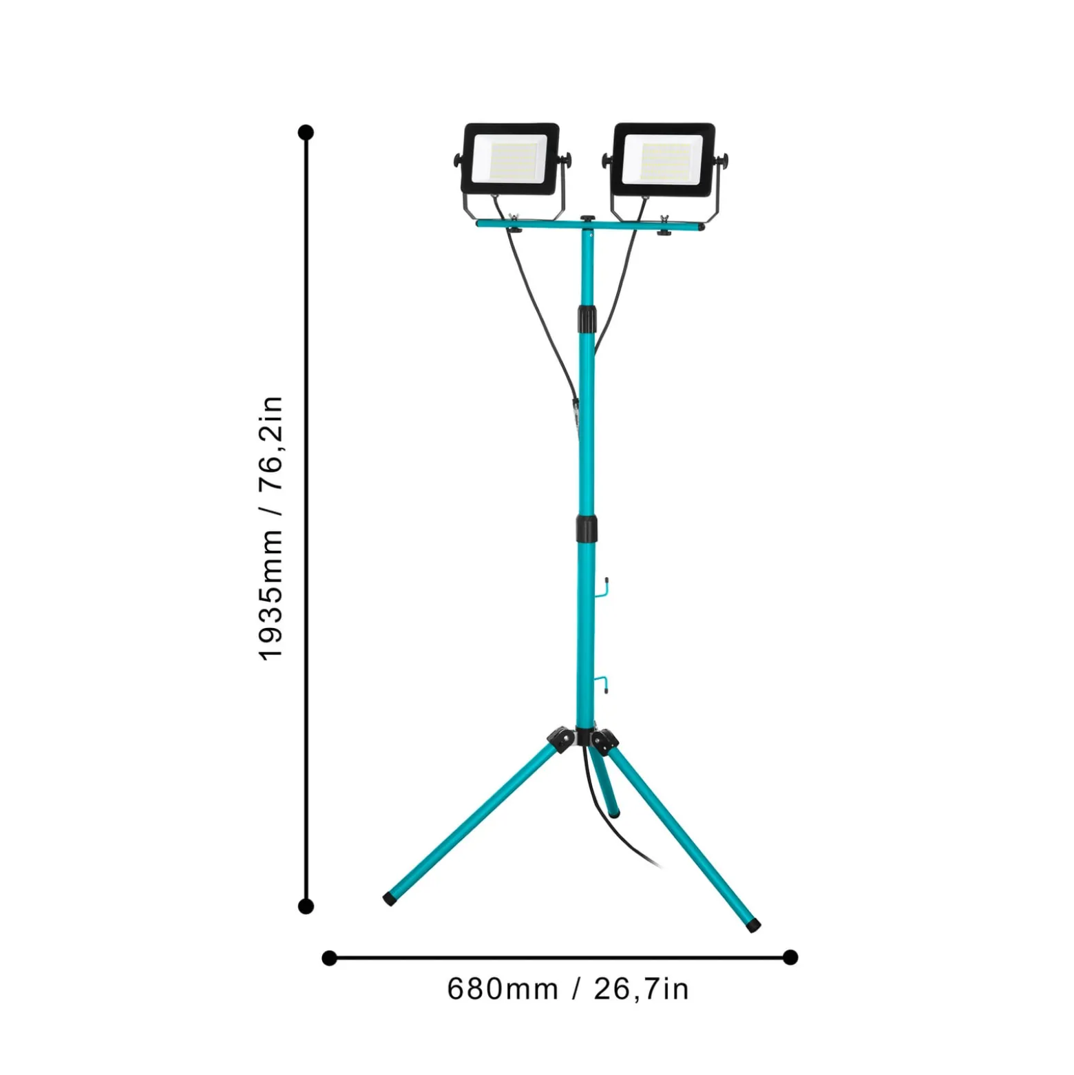 LED-Außenstrahler Avelar, schwarz/türkis, Höhe 193 cm Metall