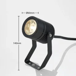 LED-Außenstrahler Maris m. Erdspieß, IP65, schwarz