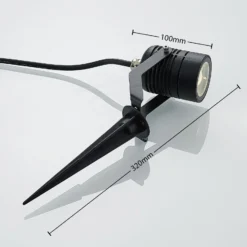 LED-Außenstrahler Maris m. Erdspieß, IP65, schwarz