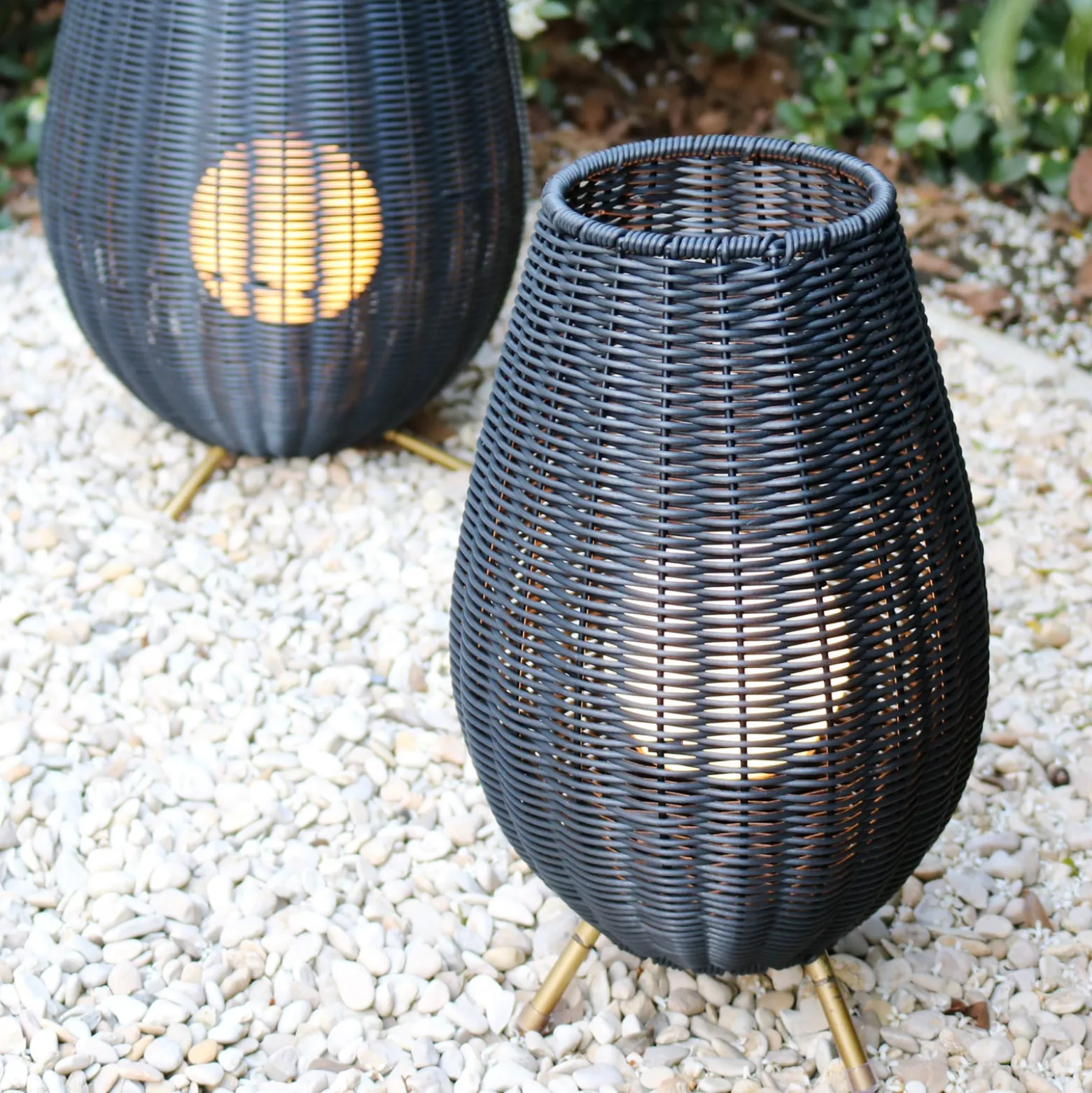 LED-Außentischleuchte Colin, Akku, 36 cm, schwarz