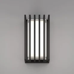 LED-Außenwandlampe Genovese, schwarz, Höhe 24 cm, Metall