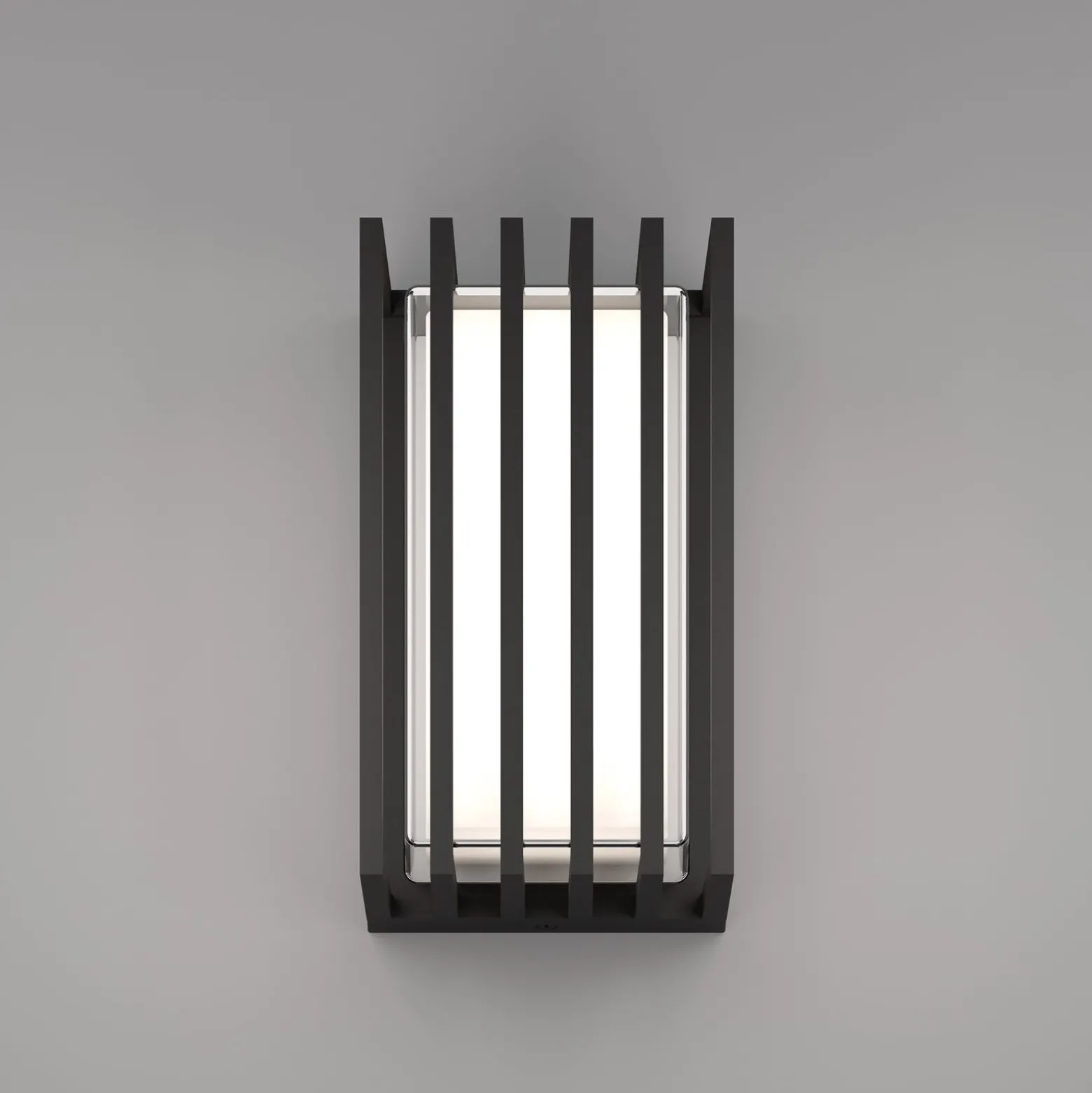 LED-Außenwandlampe Genovese, schwarz, Höhe 24 cm, Metall