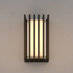 LED-Außenwandlampe Genovese, schwarz, Höhe 24 cm, Metall