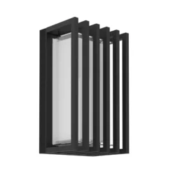 LED-Außenwandlampe Genovese, schwarz, Höhe 24 cm, Metall