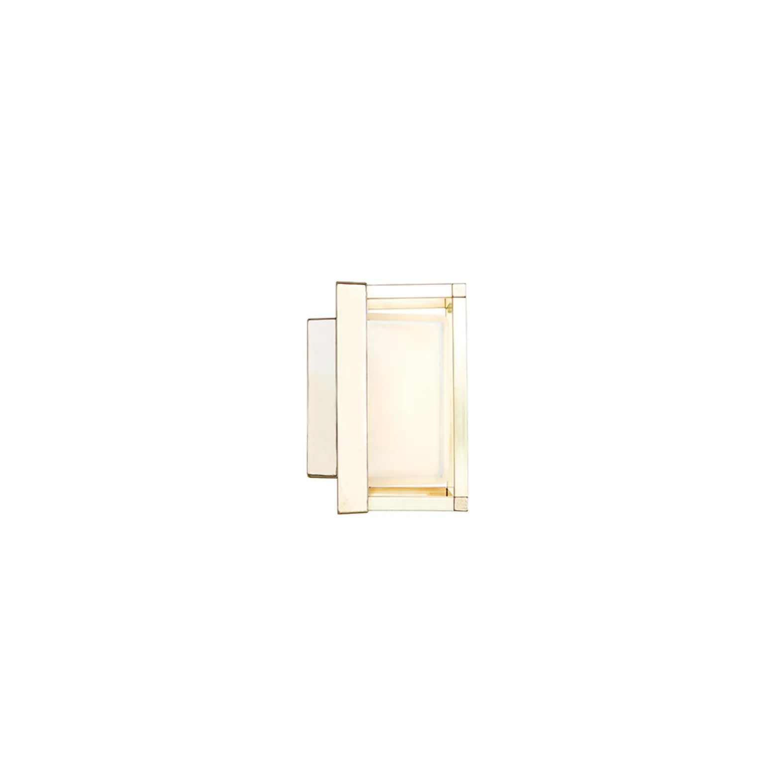 LED-Außenwandlampe Ice Cubic 3404, messing natur