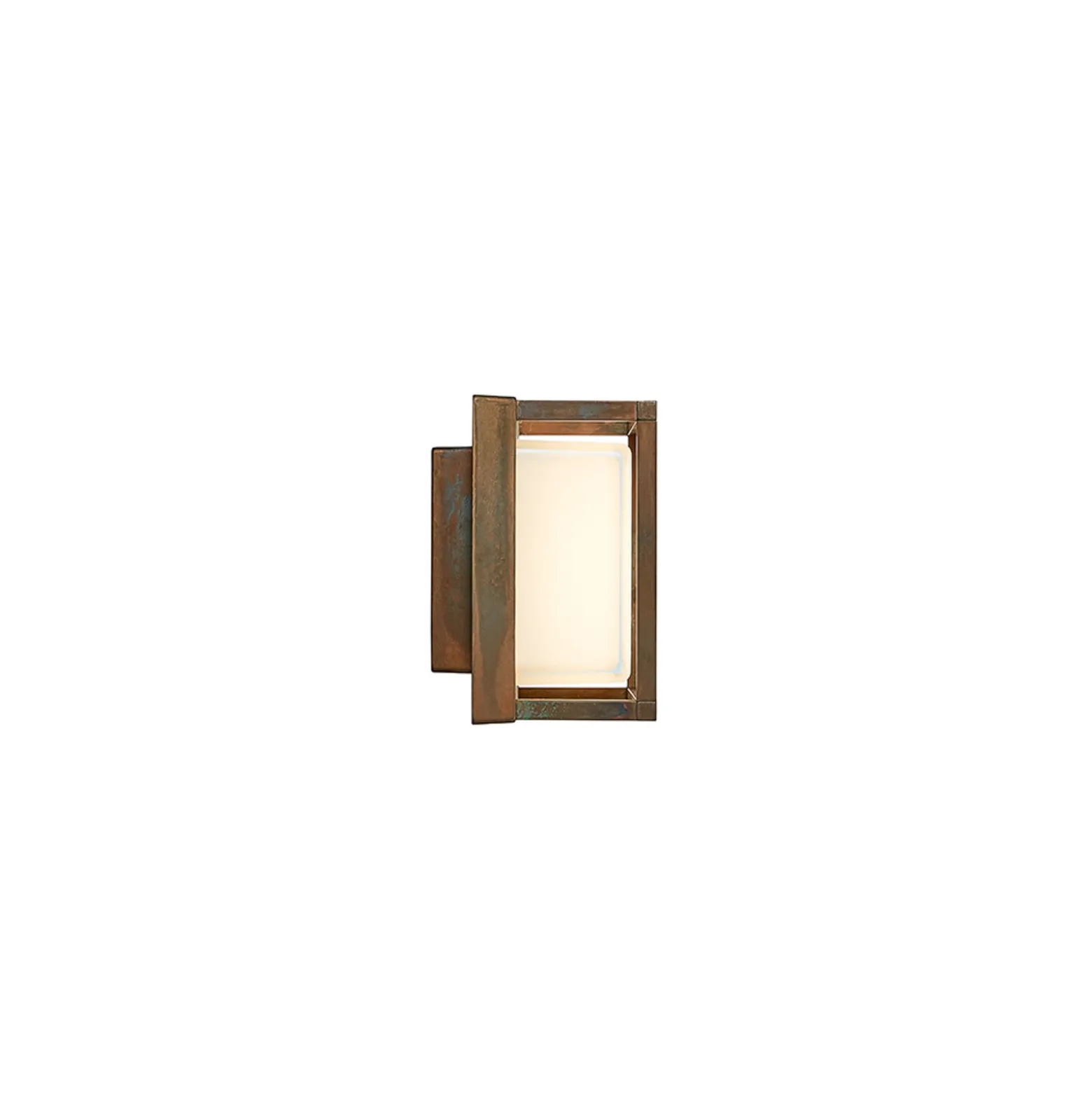 LED-Außenwandlampe Ice Cubic 3404, messing antik