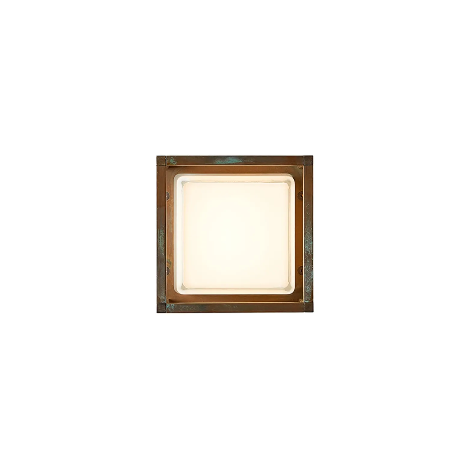 LED-Außenwandlampe Ice Cubic 3404, messing antik