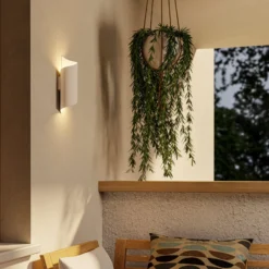 LED-Außenwandlampe Montarello, weiß, Höhe 27 cm, Metall
