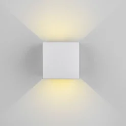 LED-Außenwandlampe Talent, titanfarben, Breite 10 cm, Sensor