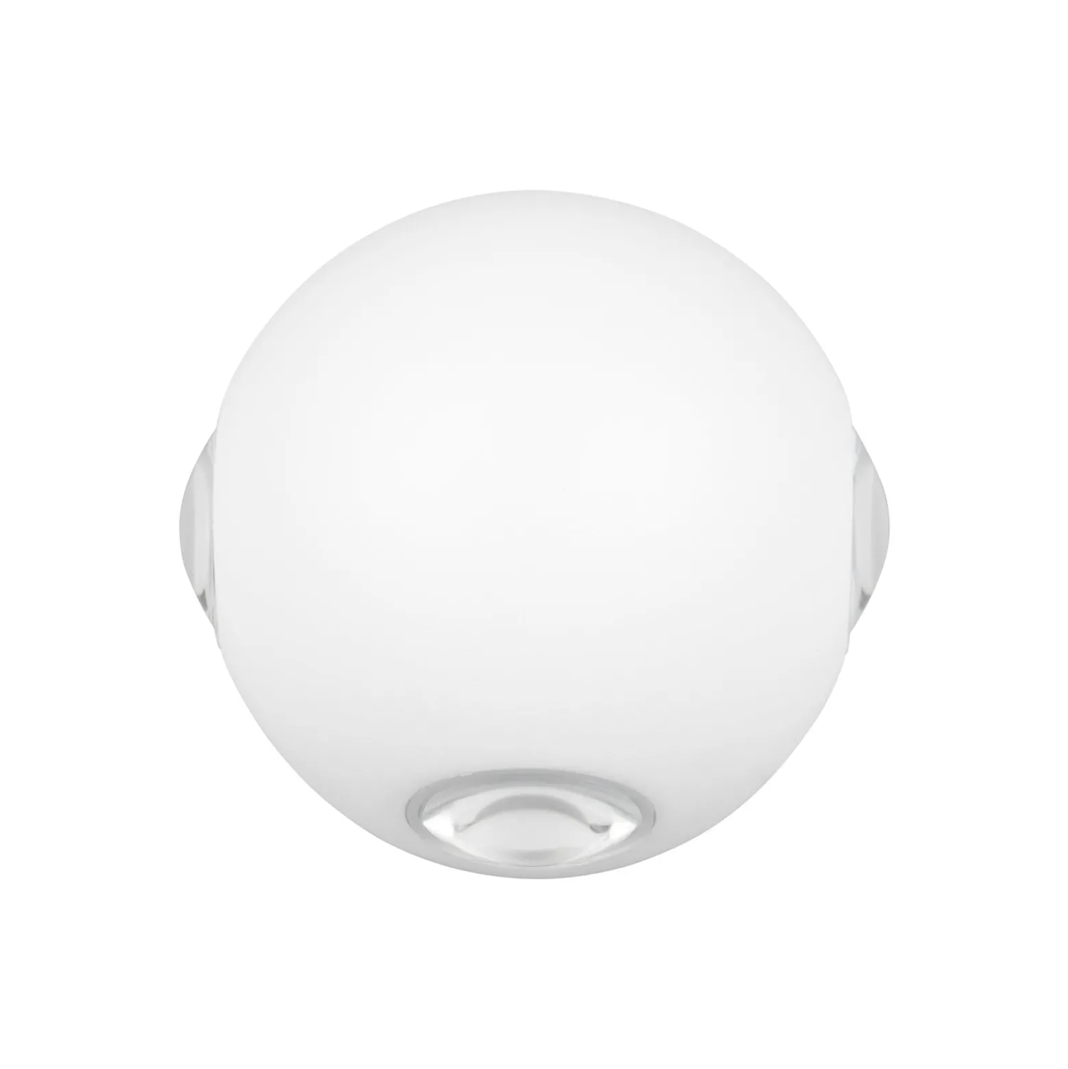 LED-Außenwandleuchte Avisio, weiß matt, 4-flammig, halbrund
