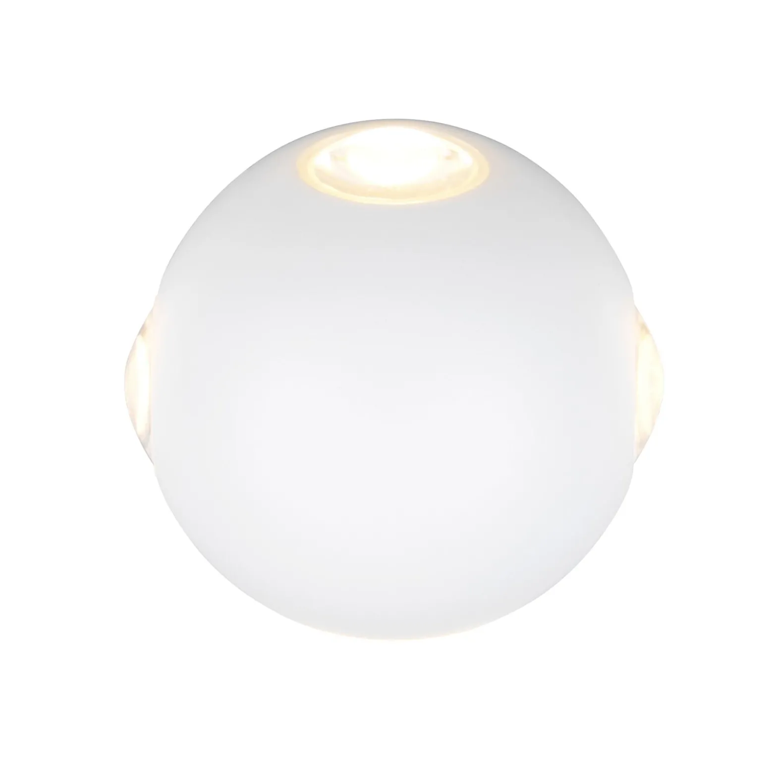 LED-Außenwandleuchte Avisio, weiß matt, 4-flammig, halbrund