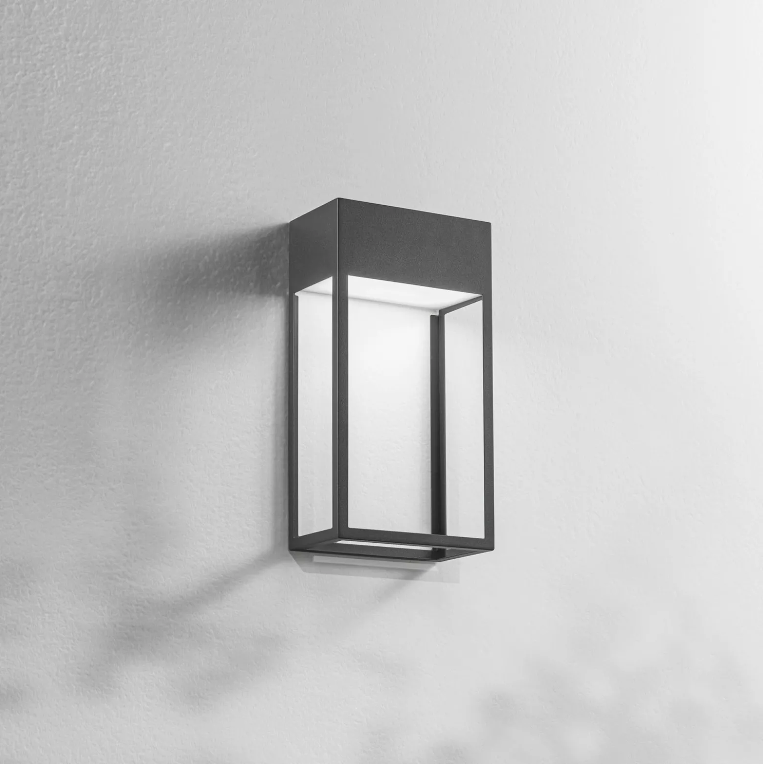 LED-Außenwandleuchte Edo, dunkgelgrau, Metall, 30 cm, IP65