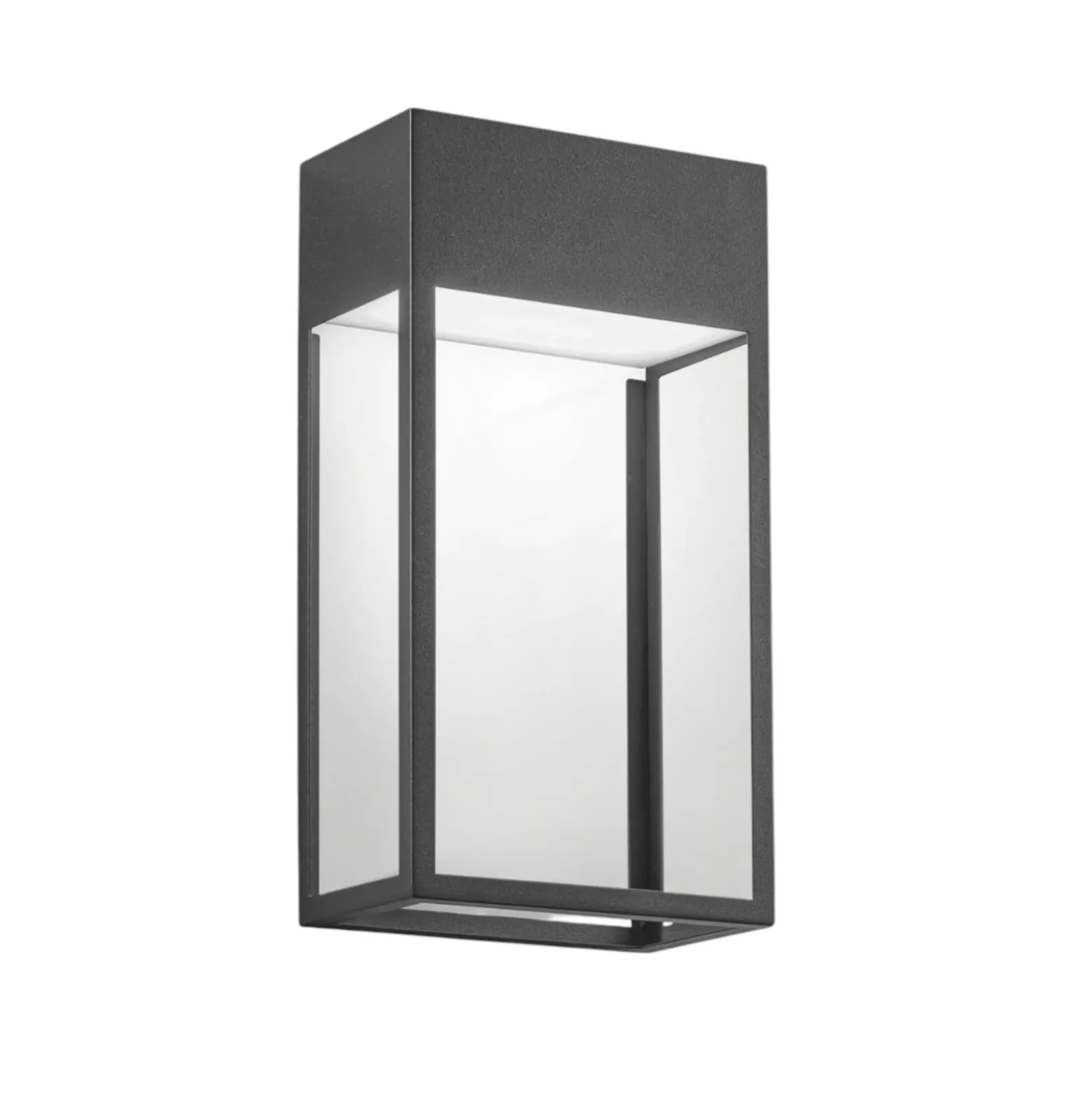 LED-Außenwandleuchte Edo, dunkgelgrau, Metall, 30 cm, IP65