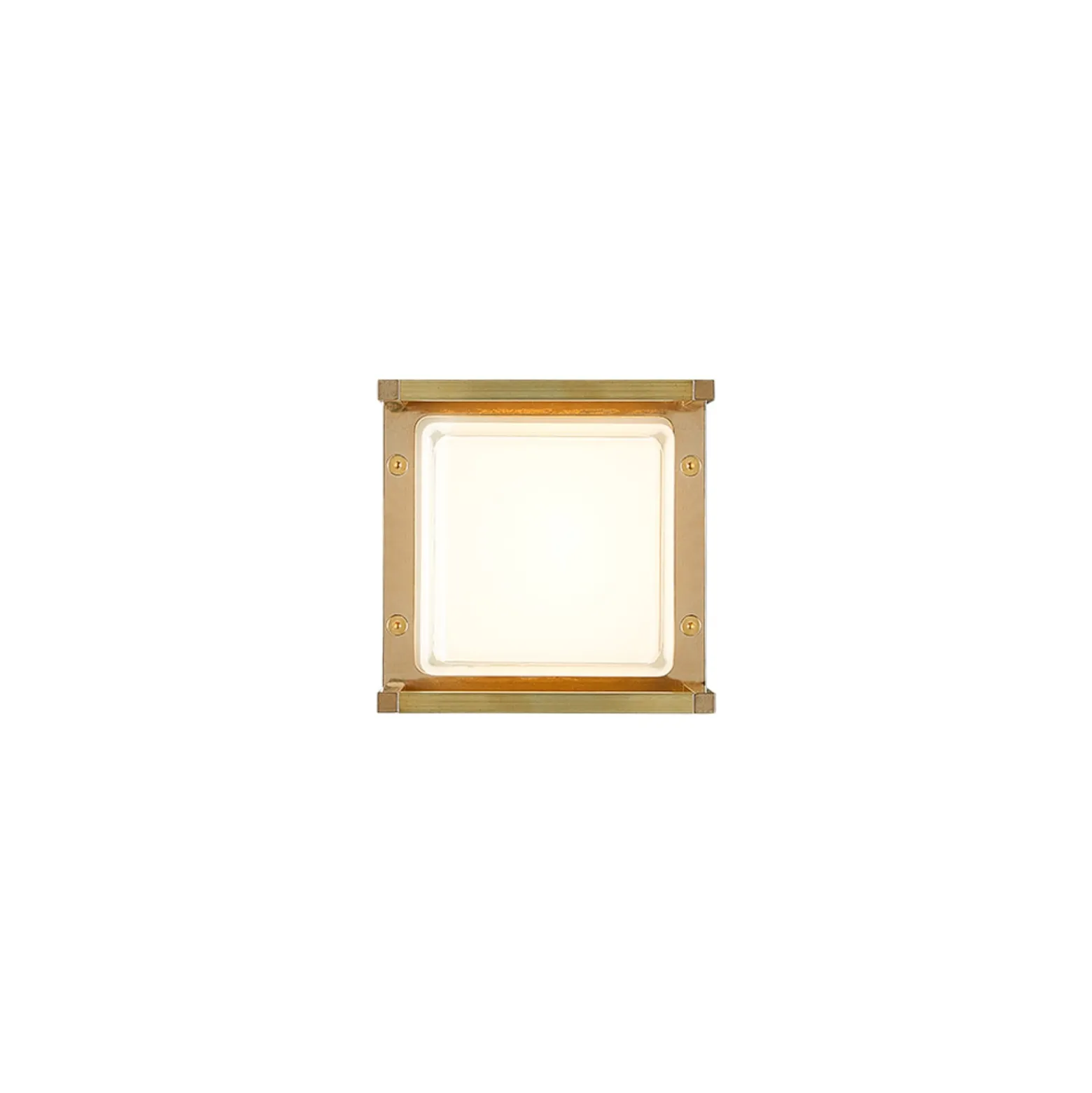 LED-Außenwandleuchte Ice Cubic 3405, messing natur