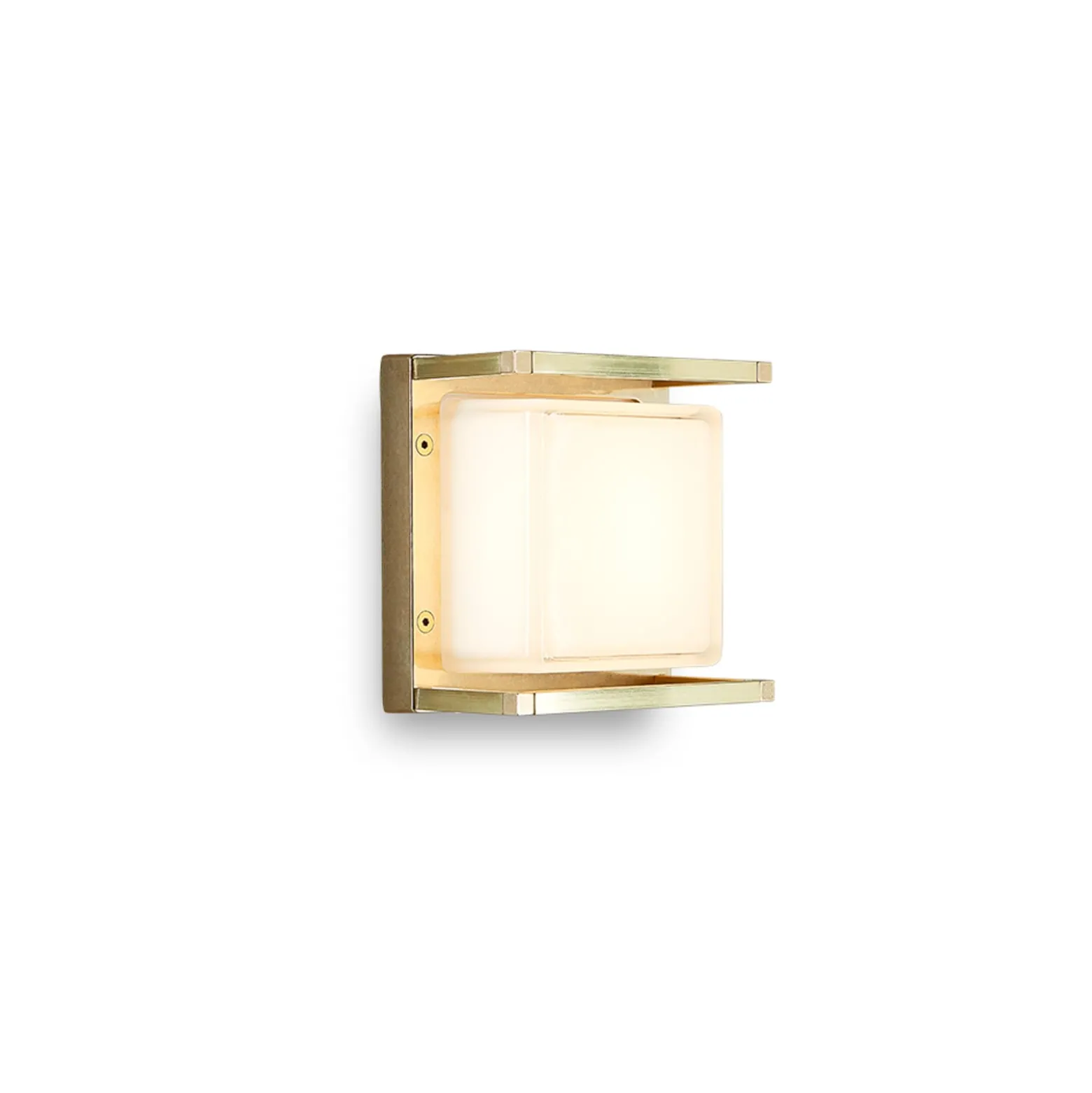 LED-Außenwandleuchte Ice Cubic 3405, messing natur