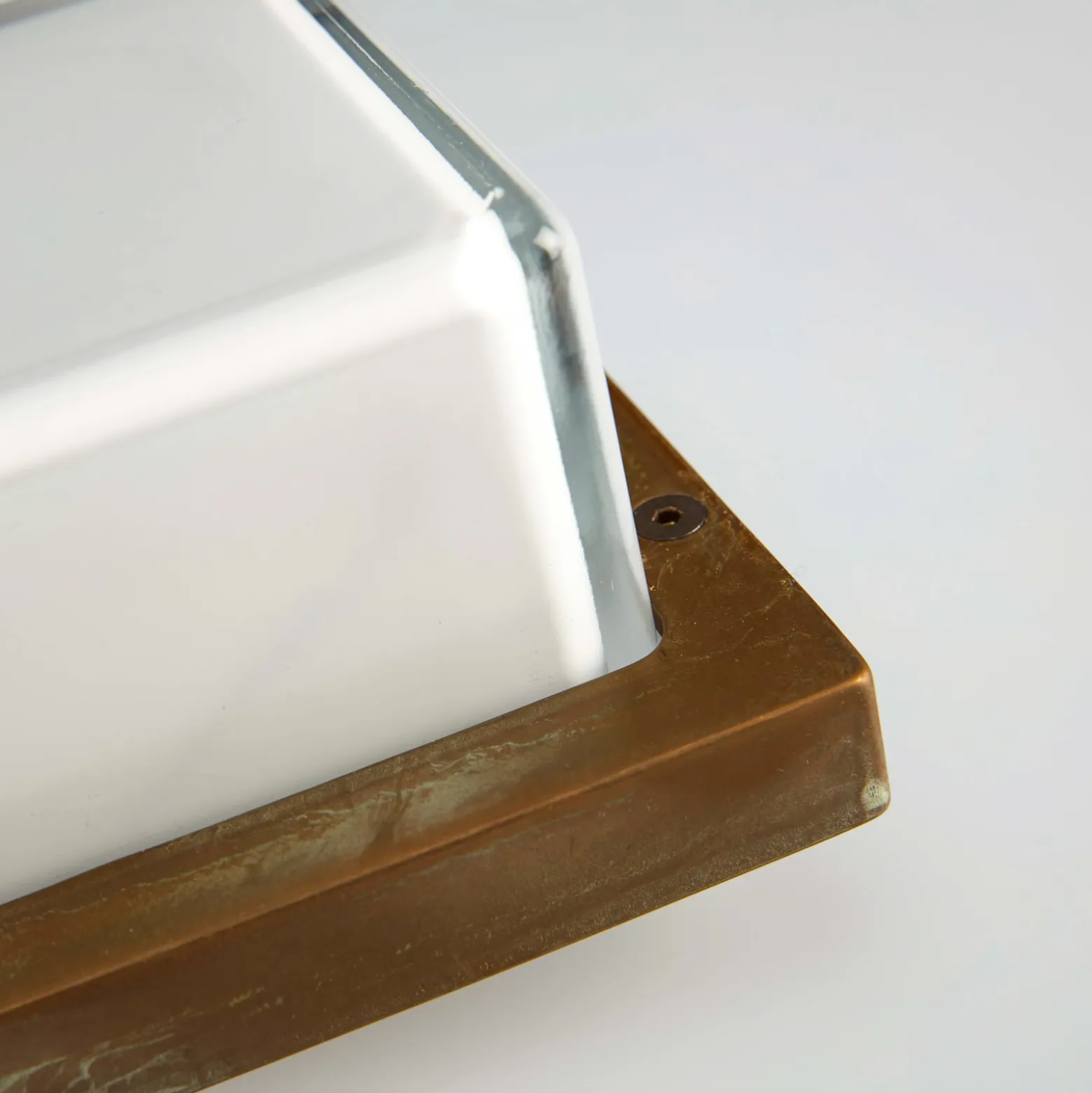 LED-Außenwandleuchte Ice Cubic 3403, messing antik