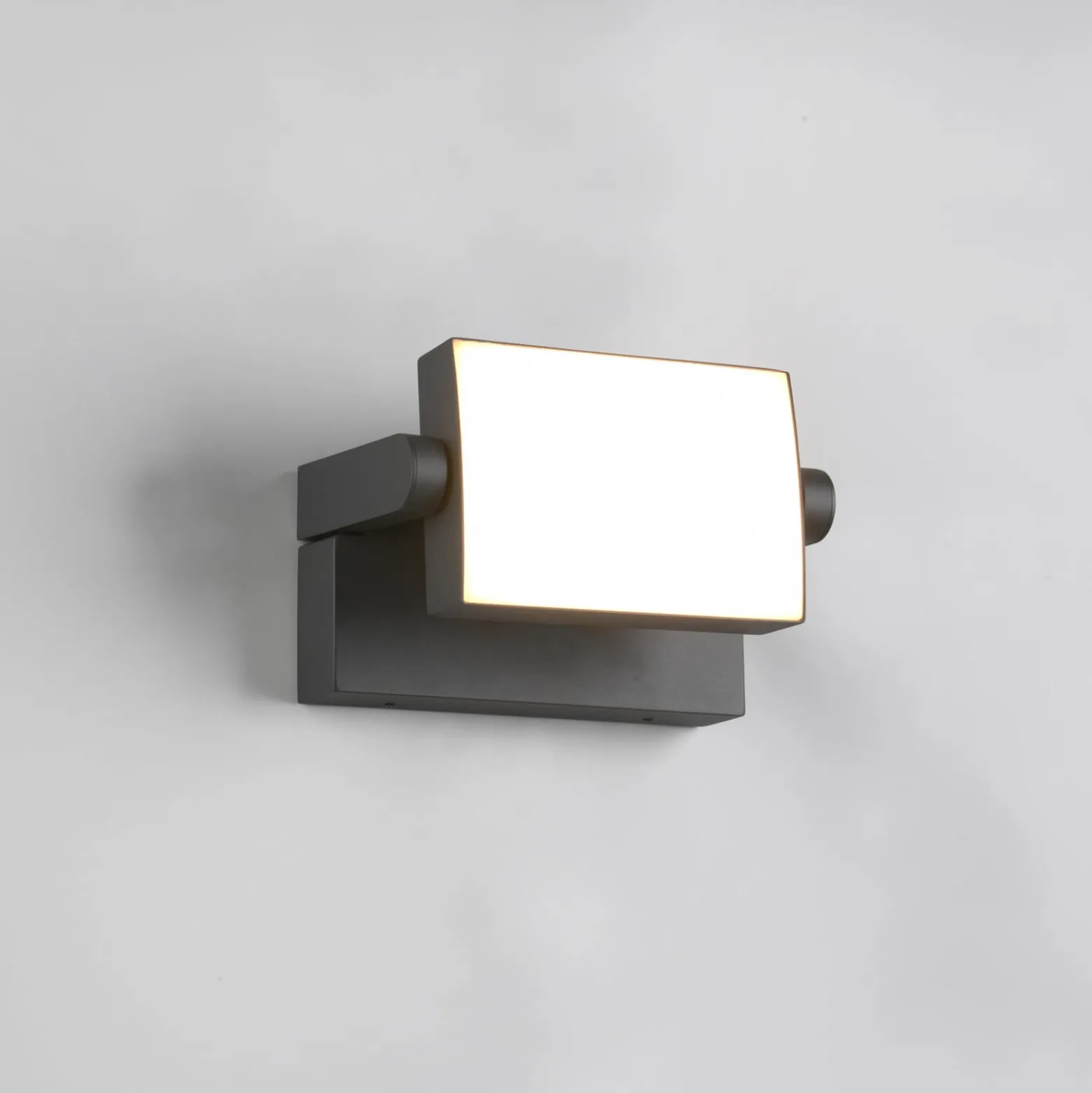 LED-Außenwandleuchte KANSAS, anthrazit, Breite 20 cm, IP54