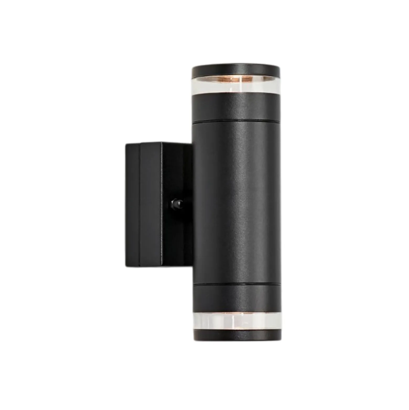 LED-Außenwandleuchte Luno, schwarz, IP65, dim. 2-flg.