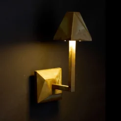 LED-Außenwandleuchte Silva Edge, Höhe 30,5 cm, messing antik