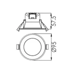 LED-Deckeneinbauleuchte Acrux, Ø 10 cm, silber matt, CCT