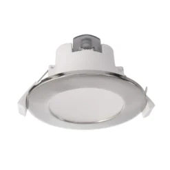 LED-Deckeneinbauleuchte Acrux, Ø 10 cm, silber matt, CCT