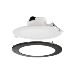 LED-Deckeneinbauleuchte Acrux, Ø 24 cm, schwarz, CCT