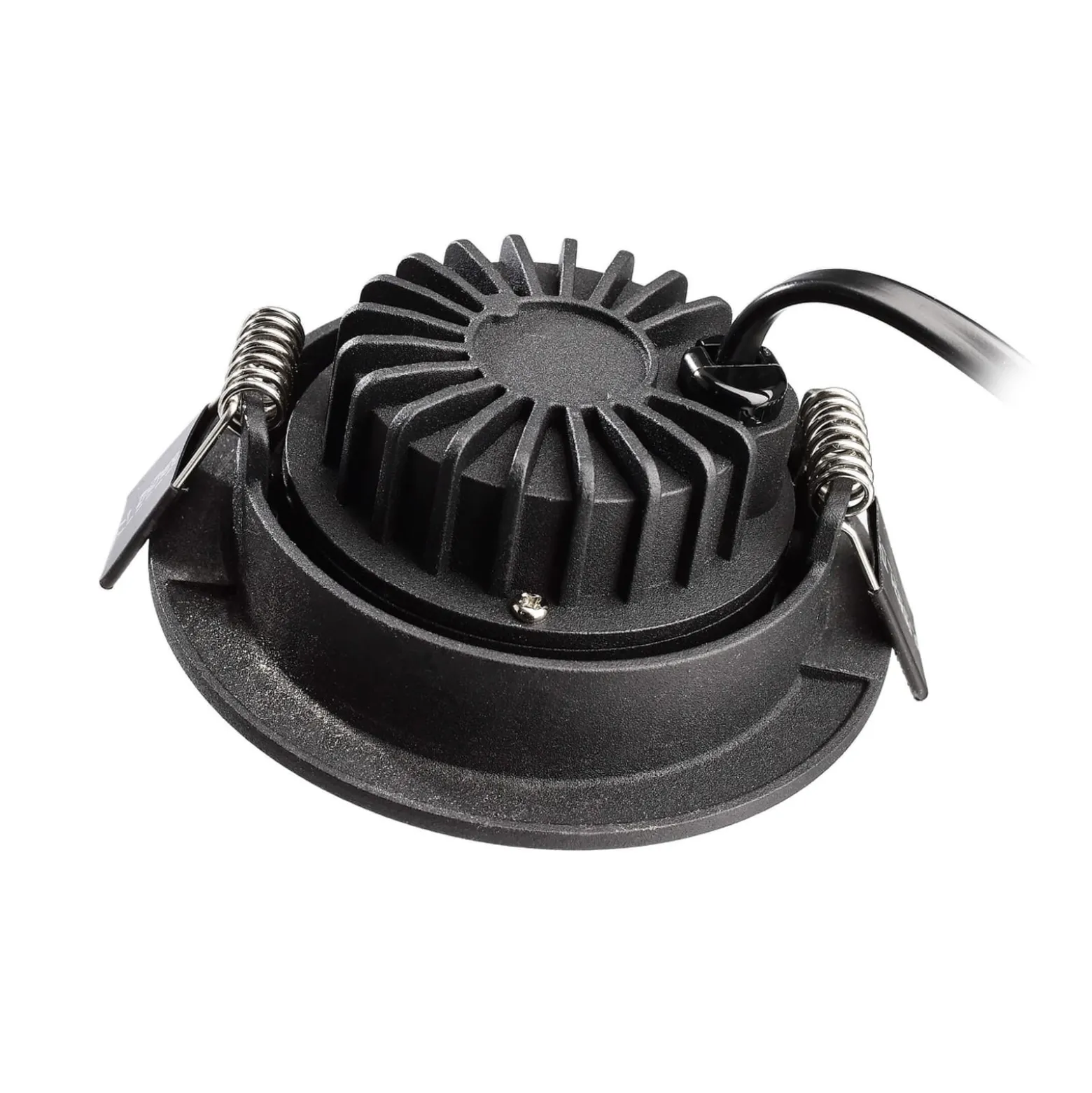 LED-Deckeneinbauleuchte Dione, IP44, 4.000 K, schwarz, dim