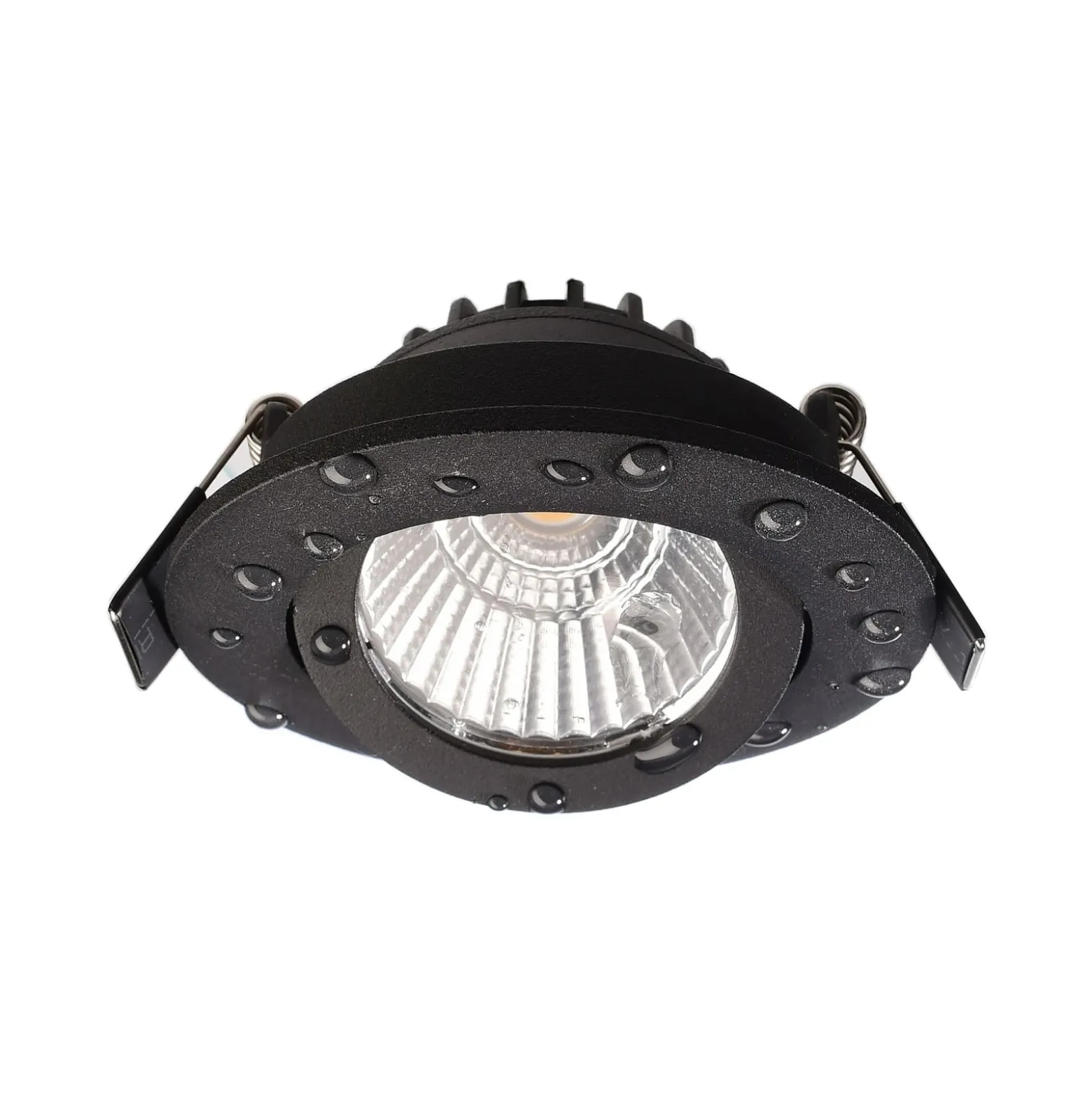 LED-Deckeneinbauleuchte Dione, IP44, 4.000 K, schwarz, dim