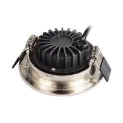 LED-Deckeneinbauleuchte Dione, IP44, 4.000 K, nickel, dim