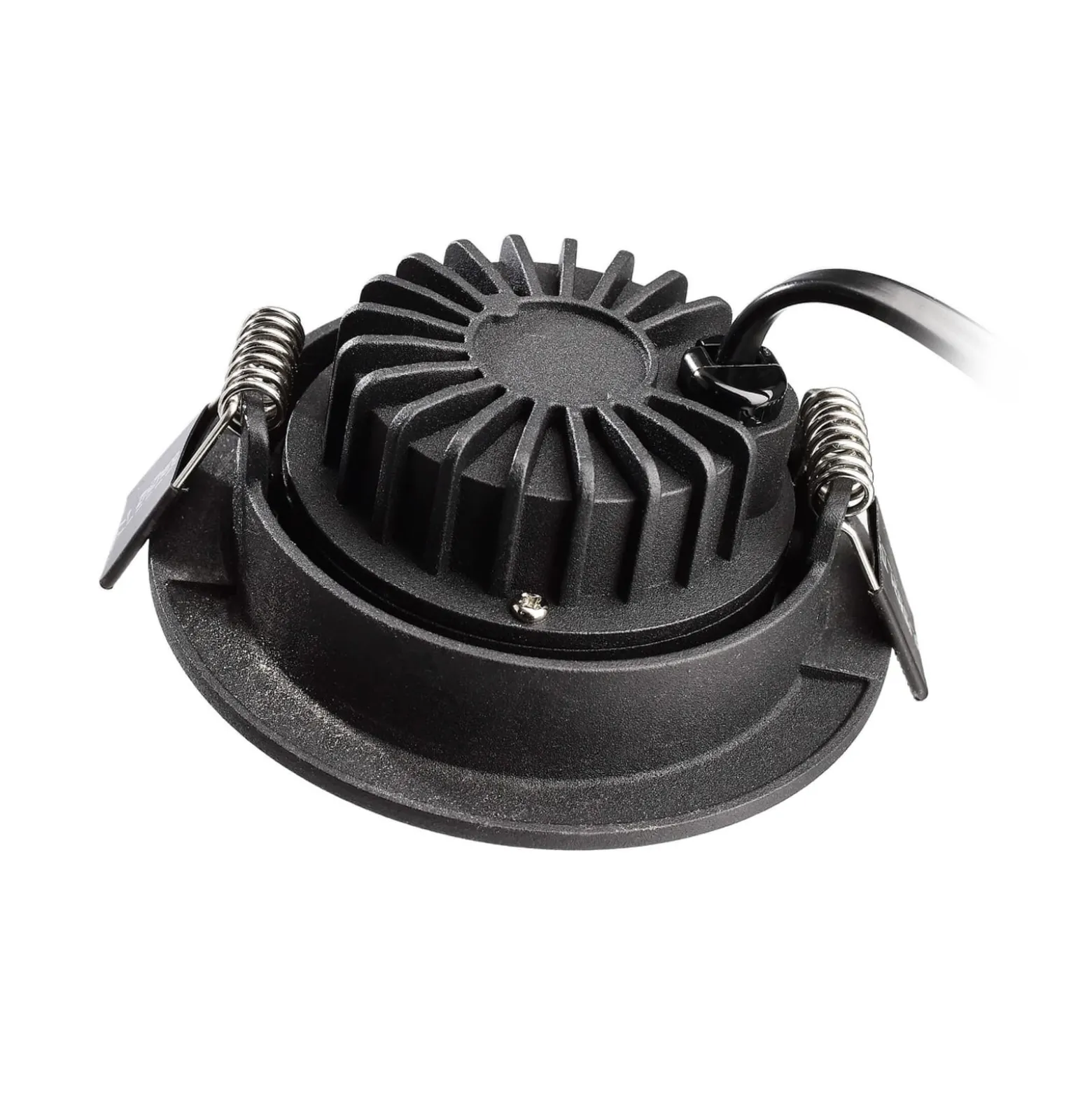 LED-Deckeneinbauleuchte Dione, IP44, 2.700 K, schwarz, dim