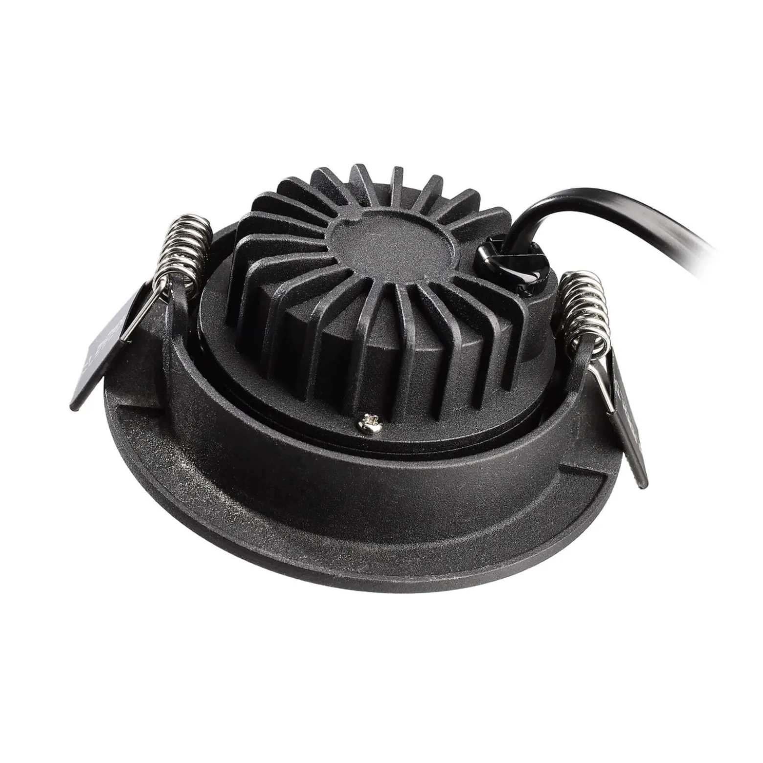 LED-Deckeneinbauleuchte Dione, IP44, 3.000 K, schwarz, dim