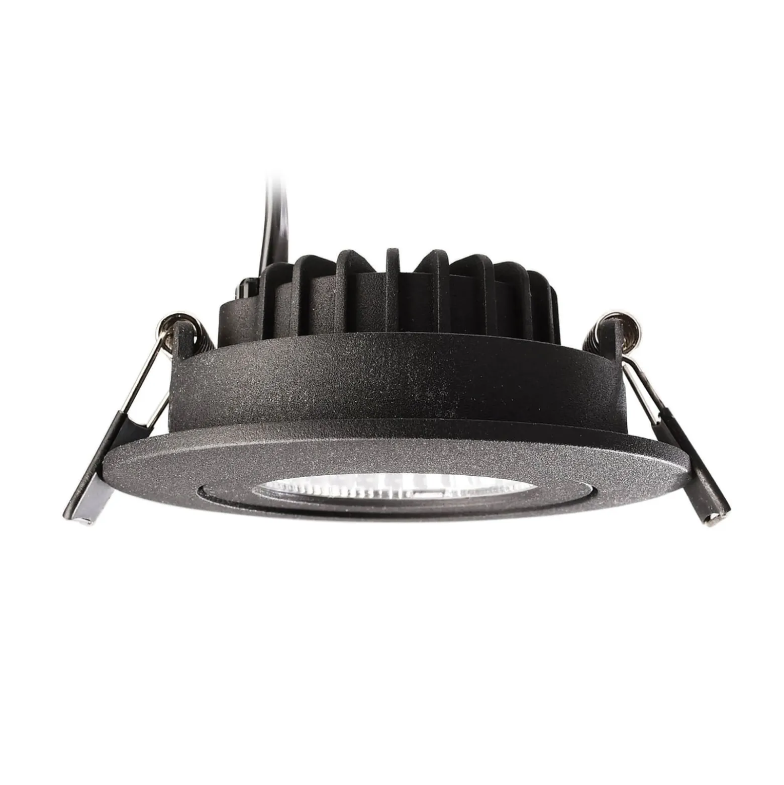 LED-Deckeneinbauleuchte Dione, IP44, schwarz, dim to warm