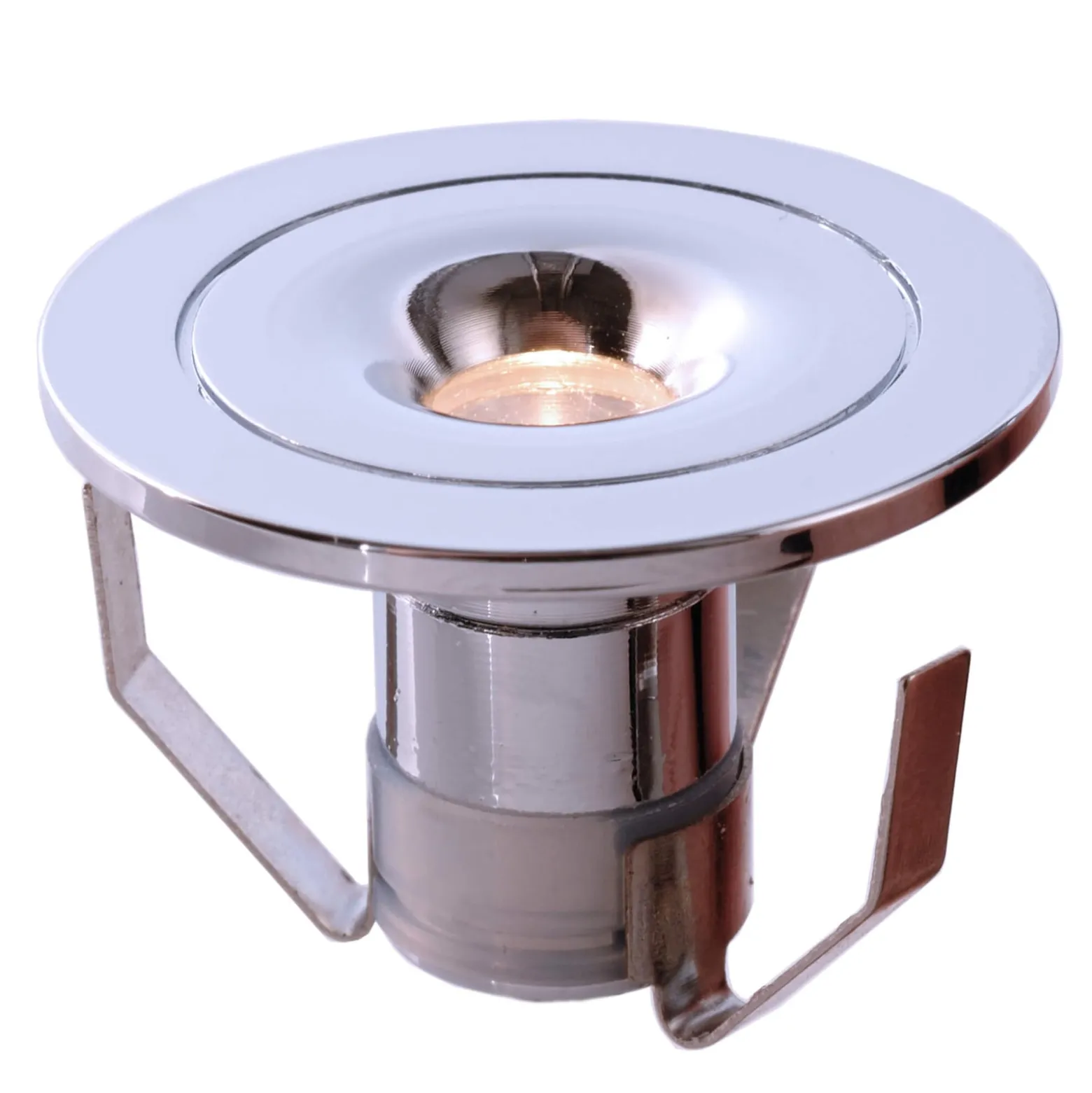 LED-Deckeneinbauleuchte Punto Lumi, silber, 1 W, 3.000 K