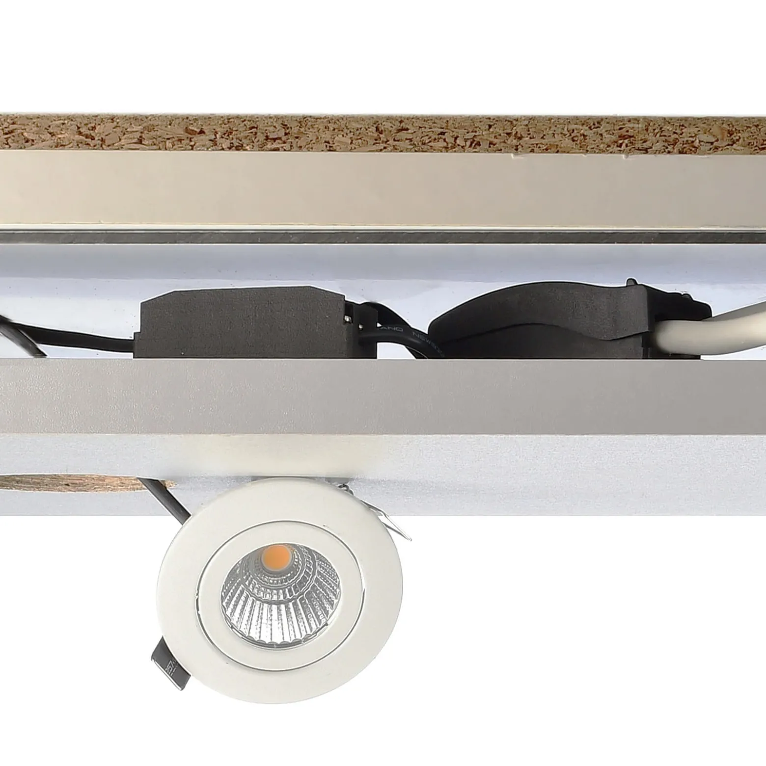 LED-Deckeneinbaustrahler Dione 4.000 K silbergrau
