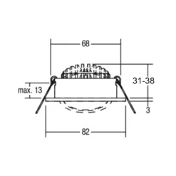 LED-Deckeneinbaustrahler Dione 4.000 K silbergrau