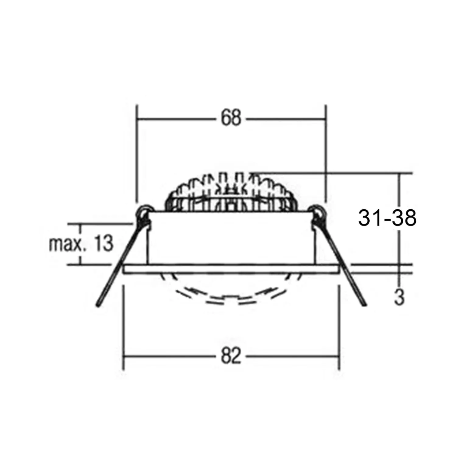 LED-Deckeneinbaustrahler Dione 4.000 K silbergrau