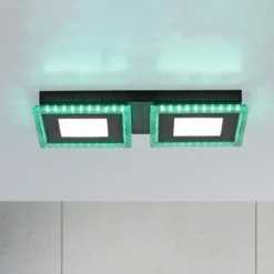 LED-Deckenlampe Acri CCT RGB Fernbedienung 44x20cm