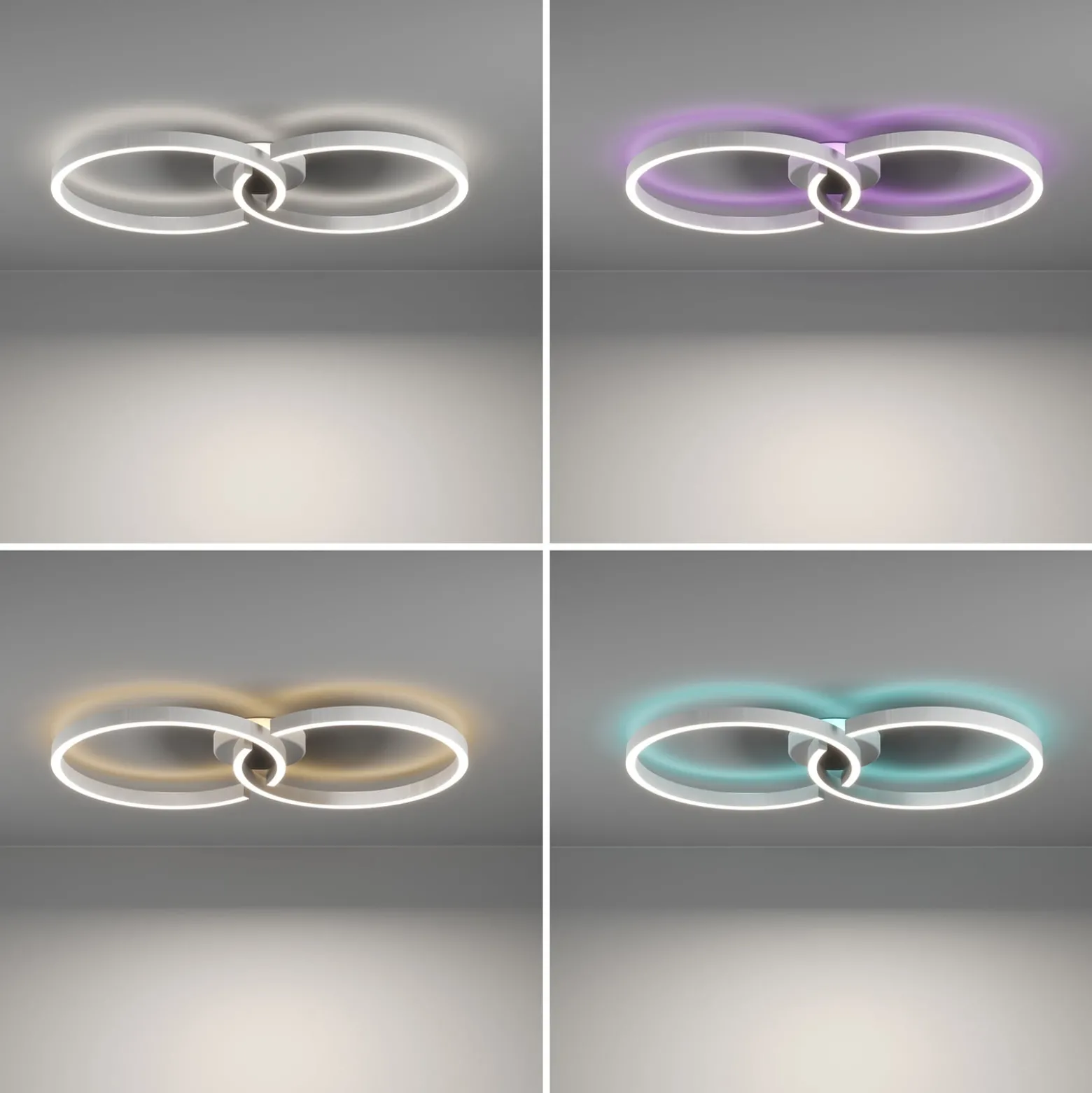 LED-Deckenlampe Armandolo, weiß, Länge 67 cm, CCT, RGB